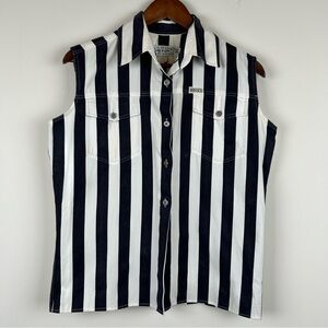 BOSSCO Jeanswear Italian Designed Sleeveless Size M 100% Cotton Vtg Style 0327